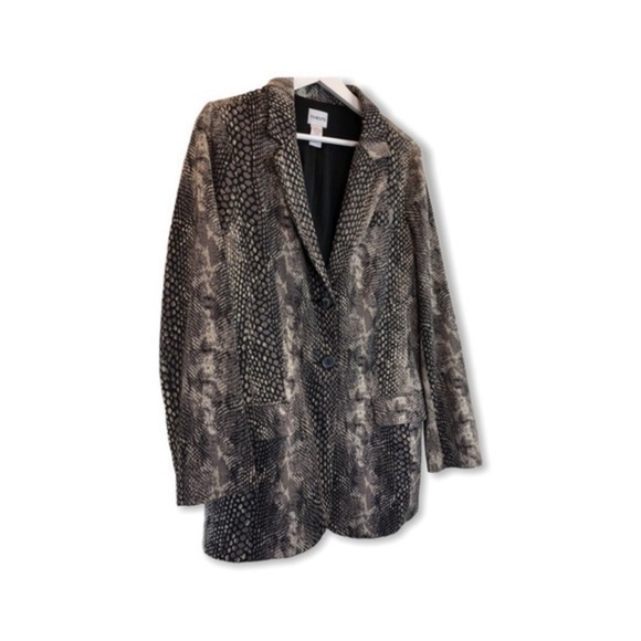Chico's Snake Skin Button Down Jacket - Picture 5 of 6